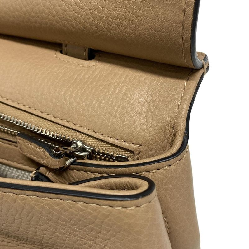 Gucci Handbag Bamboo Daily Beige Leather