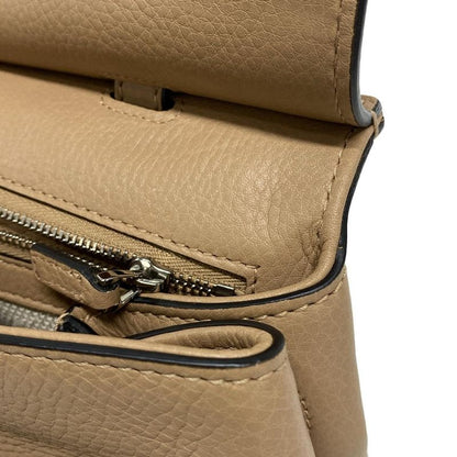 Gucci Handbag Bamboo Daily Beige Leather