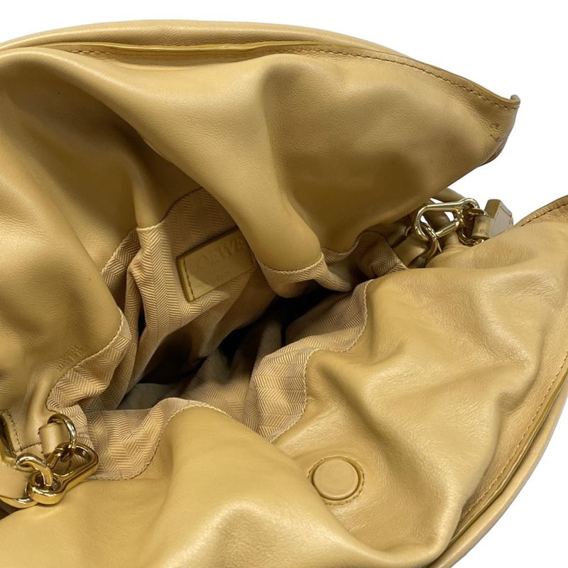 Loewe Clutch Bag Clutch Puffer Light Brown Leather