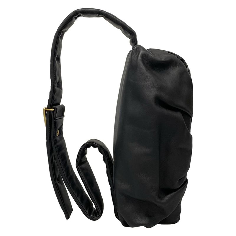 Bottega Veneta One Bag the Body Pouch Belt Bag Black Gather Leather