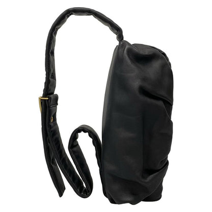Bottega Veneta One Bag the Body Pouch Belt Bag Black Gather Leather