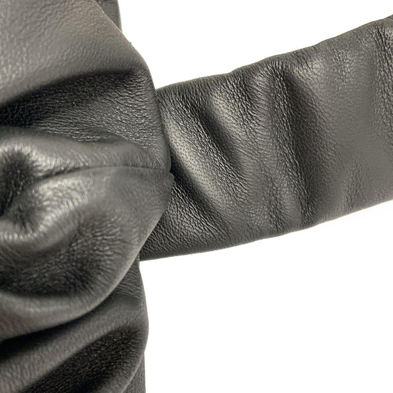 Bottega Veneta One Bag the Body Pouch Belt Bag Black Gather Leather