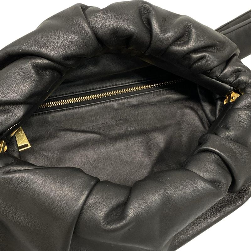 Bottega Veneta One Bag the Body Pouch Belt Bag Black Gather Leather