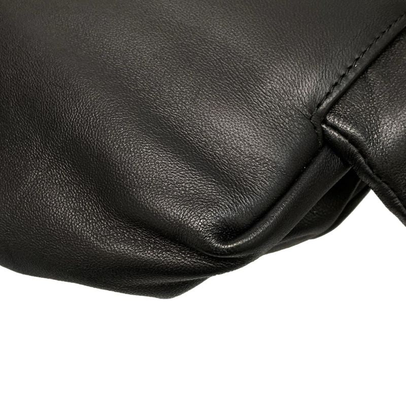 Bottega Veneta One Bag the Body Pouch Belt Bag Black Gather Leather