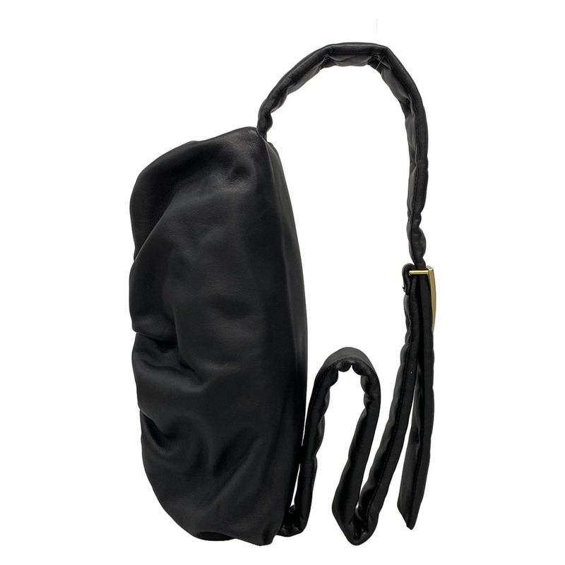 Bottega Veneta One Bag the Body Pouch Belt Bag Black Gather Leather