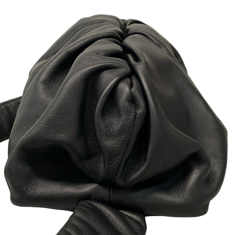 Bottega Veneta One Bag the Body Pouch Belt Bag Black Gather Leather