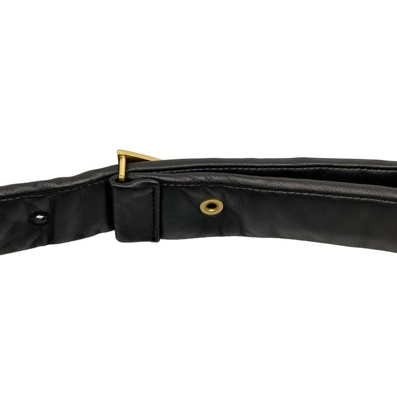 Bottega Veneta One Bag the Body Pouch Belt Bag Black Gather Leather