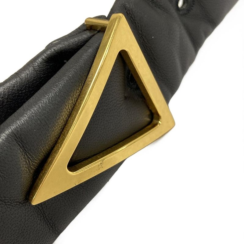 Bottega Veneta One Bag the Body Pouch Belt Bag Black Gather Leather