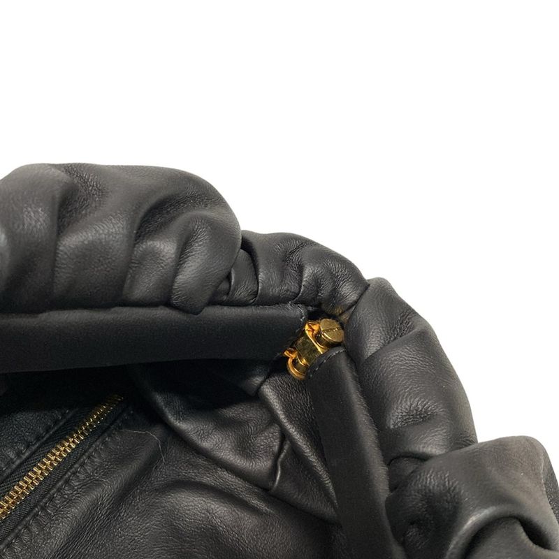 Bottega Veneta One Bag the Body Pouch Belt Bag Black Gather Leather