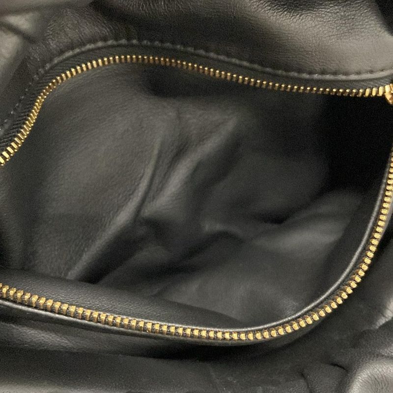 Bottega Veneta One Bag the Body Pouch Belt Bag Black Gather Leather