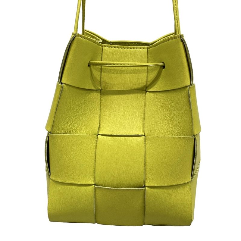 Bottega Veneta Bag Small Bucket Bag Yellow Green Shape