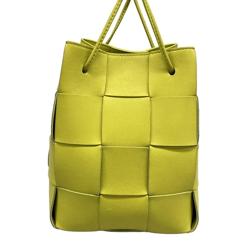 Bottega Veneta Bag Small Bucket Bag Yellow Green Shape