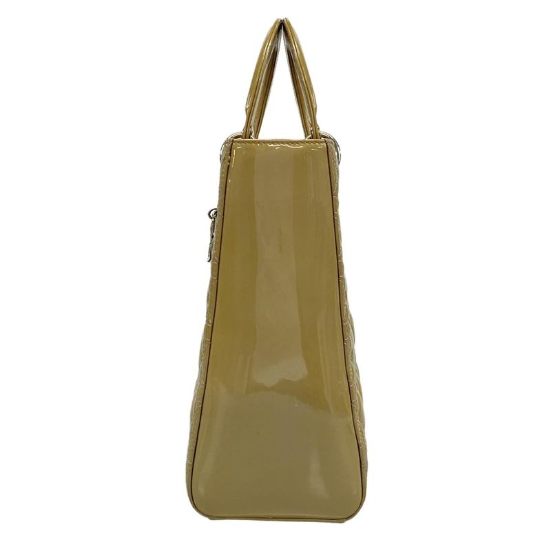 Dior/ Handbag Lady Dior Large Bag Beige Leather
