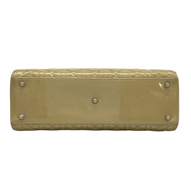 Dior/ Handbag Lady Dior Large Bag Beige Leather