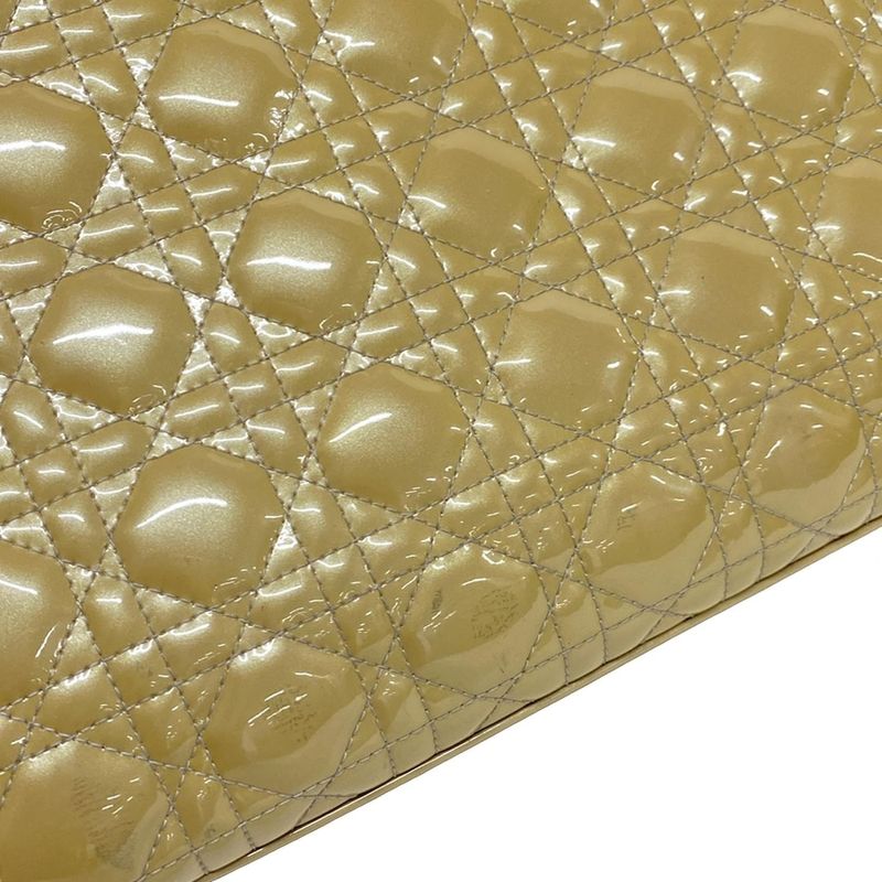 Dior/ Handbag Lady Dior Large Bag Beige Leather