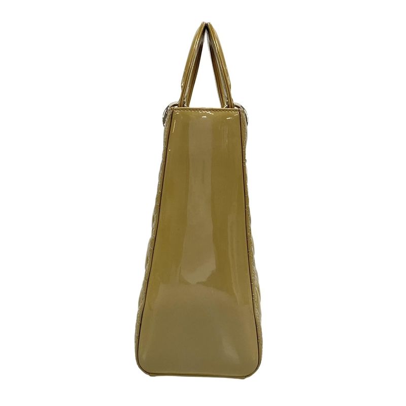 Dior/ Handbag Lady Dior Large Bag Beige Leather