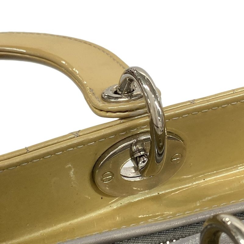 Dior/ Handbag Lady Dior Large Bag Beige Leather