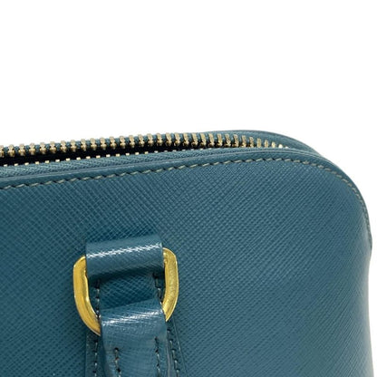 Prada Handbag - Bl0837 Blue Green Leather