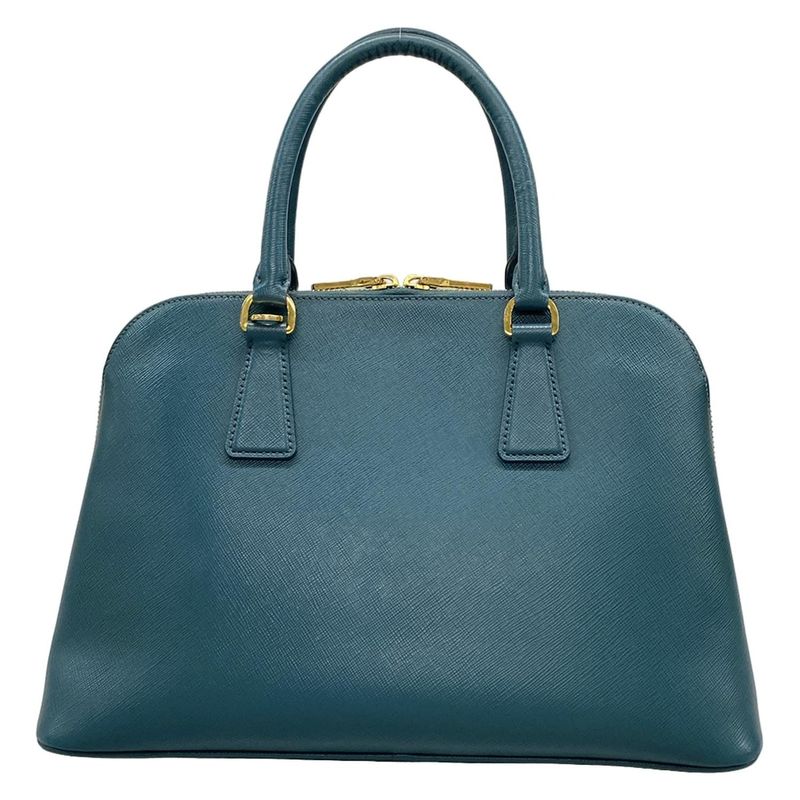 Prada Handbag - Bl0837 Blue Green Leather