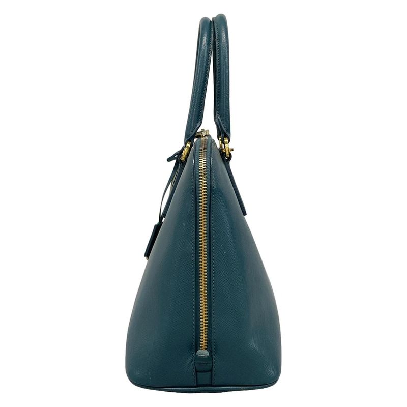 Prada Handbag - Bl0837 Blue Green Leather