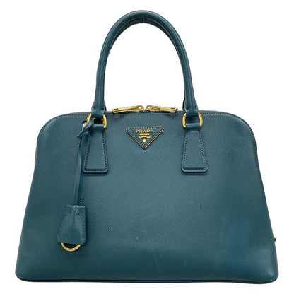 Prada Handbag - Bl0837 Blue Green Leather