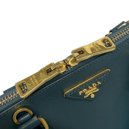 Prada Handbag - Bl0837 Blue Green Leather
