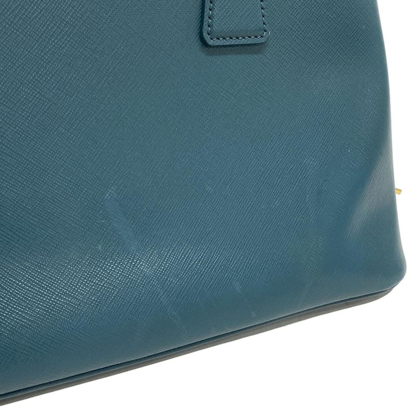 Prada Handbag - Bl0837 Blue Green Leather