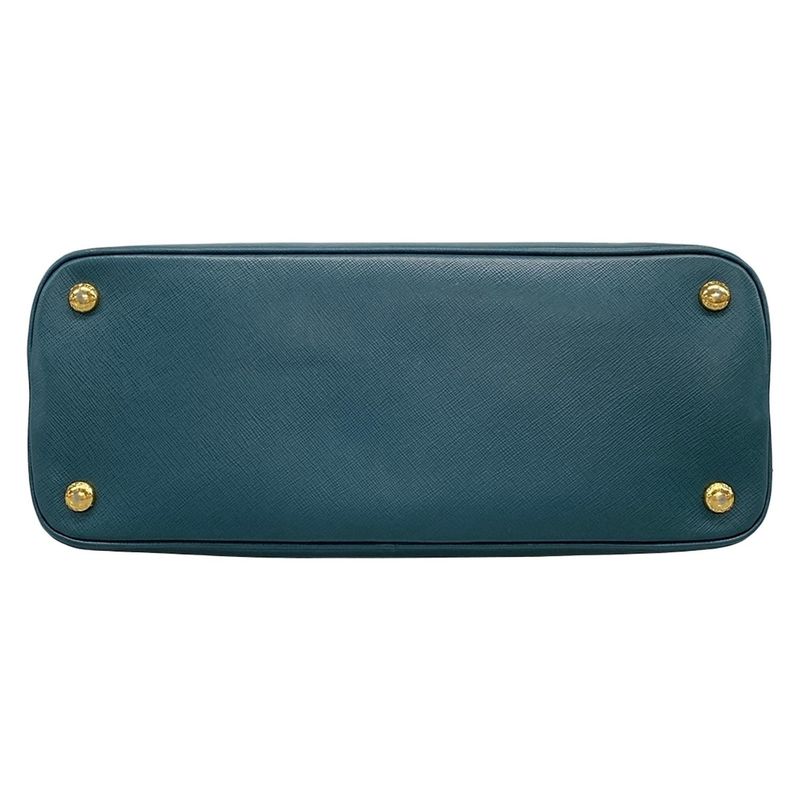 Prada Handbag - Bl0837 Blue Green Leather
