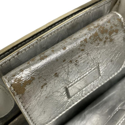 Dior/ Handbag Dior Ever Silver and White 2way Leather