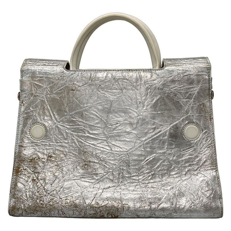 Dior/ Handbag Dior Ever Silver and White 2way Leather