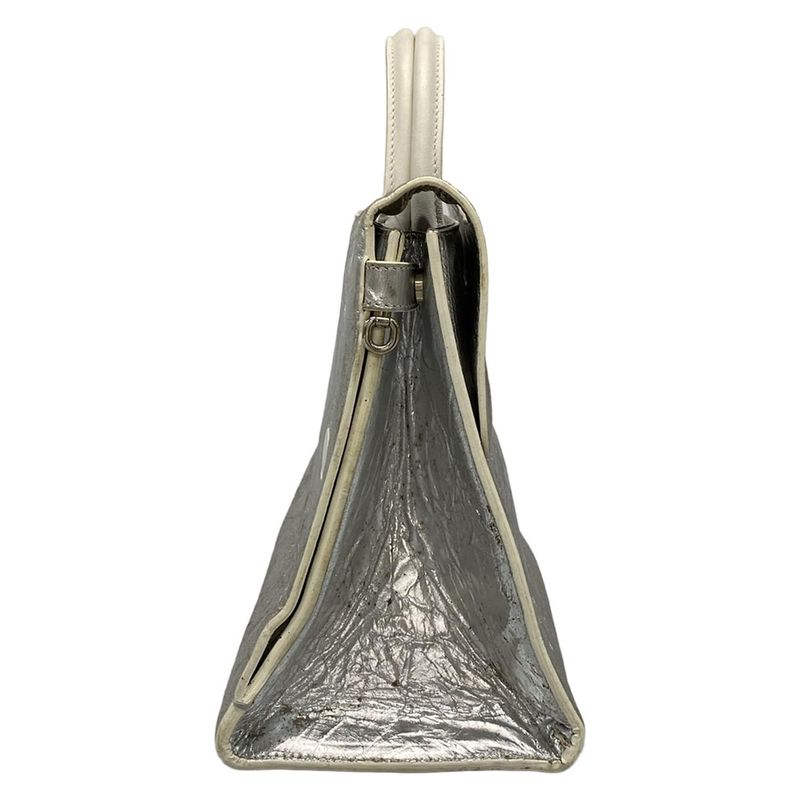 Dior/ Handbag Dior Ever Silver and White 2way Leather