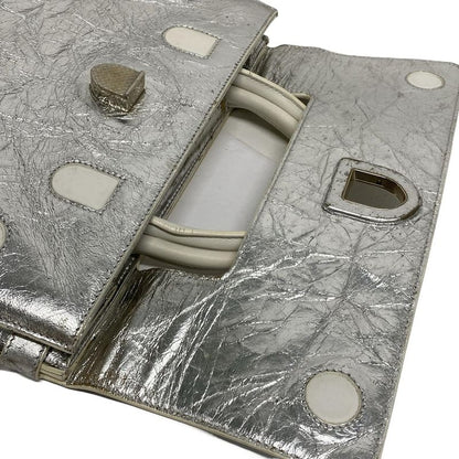 Dior/ Handbag Dior Ever Silver and White 2way Leather