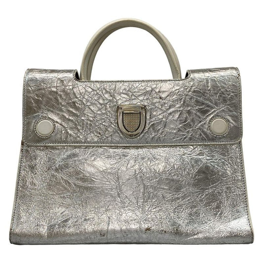 Dior/ Handbag Dior Ever Silver and White 2way Leather