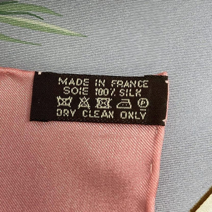 Hermes Scarf Calais 140 Light Blue×green×multi Aloha