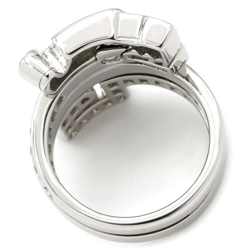 Cartier Ring le Bézédu Dragon 18k White Gold Diamond Ruby White Gold #51 (Jp11)