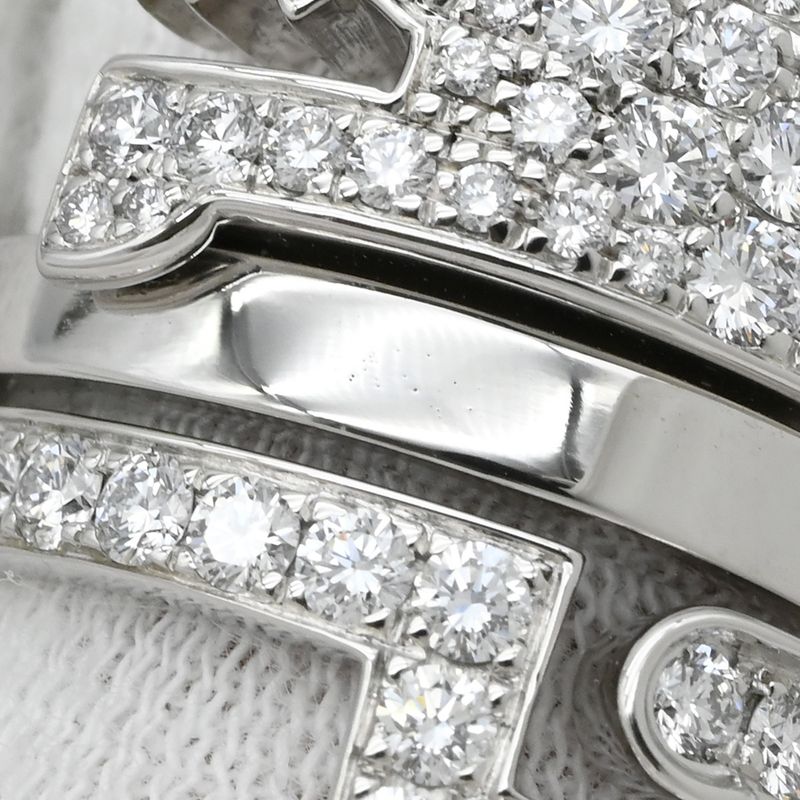 Cartier Ring le Bézédu Dragon 18k White Gold Diamond Ruby White Gold #51 (Jp11)