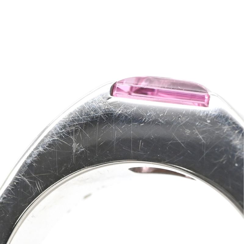 Cartier Ring Tank Ring 18k White Gold Pink X White Gold #50 (Jp10) 750 18k 9.5