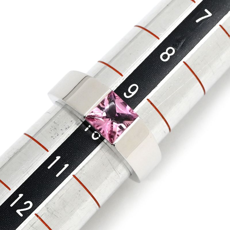 Cartier Ring Tank Ring 18k White Gold Pink X White Gold #50 (Jp10) 750 18k 9.5