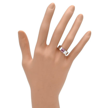 Cartier Ring Tank Ring 18k White Gold Pink X White Gold #50 (Jp10) 750 18k 9.5