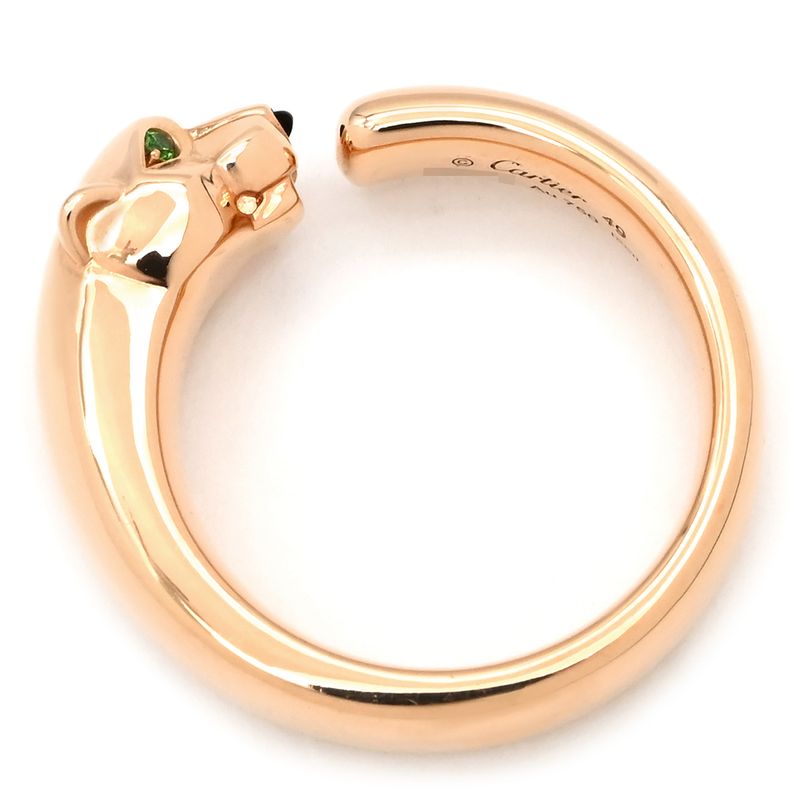 Cartier Ring Panthère de Cartier Ring Small Model 18k Pink Gold Onyx Tsavorite
