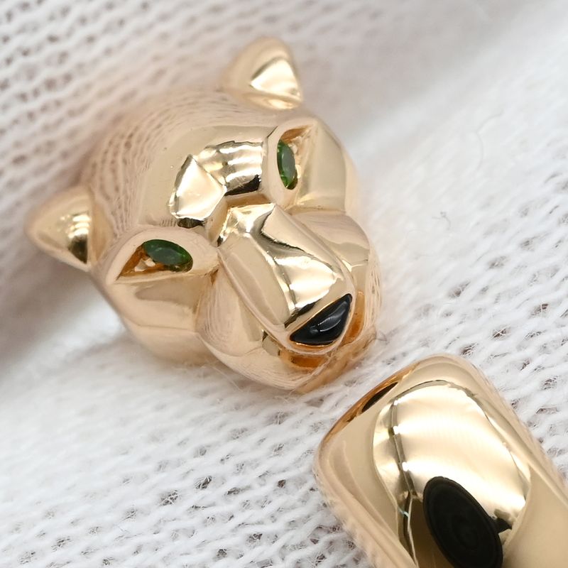 Cartier Ring Panthère de Cartier Ring Small Model 18k Pink Gold Onyx Tsavorite