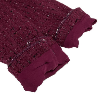 Chanel Jacket Size 34 S Women - P73183 Purple Silver and Black Long Sleeves