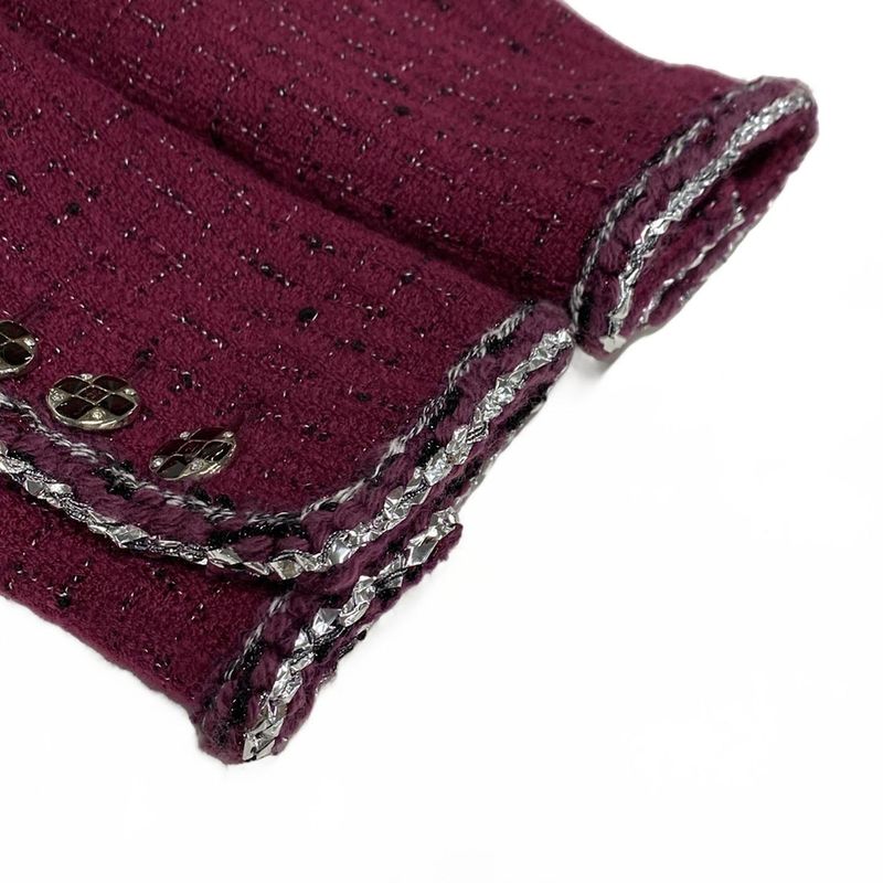 Chanel Jacket Size 34 S Women - P73183 Purple Silver and Black Long Sleeves