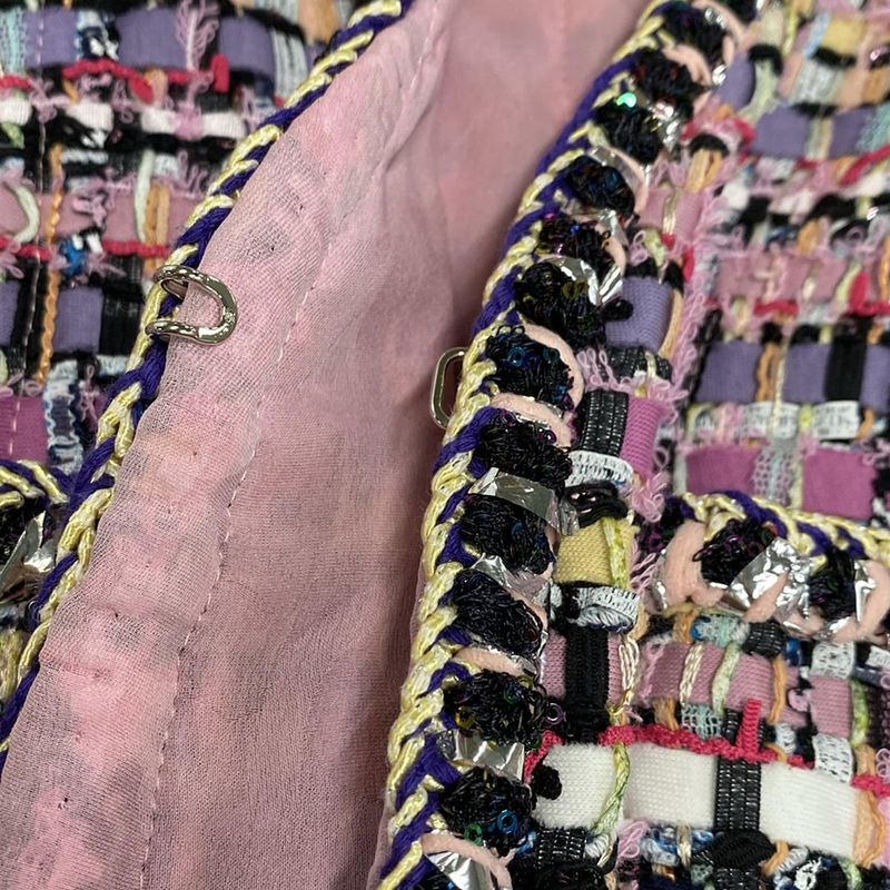 Chanel Jacket Size 34 S Women - P72404 Pink X Multi Cotton