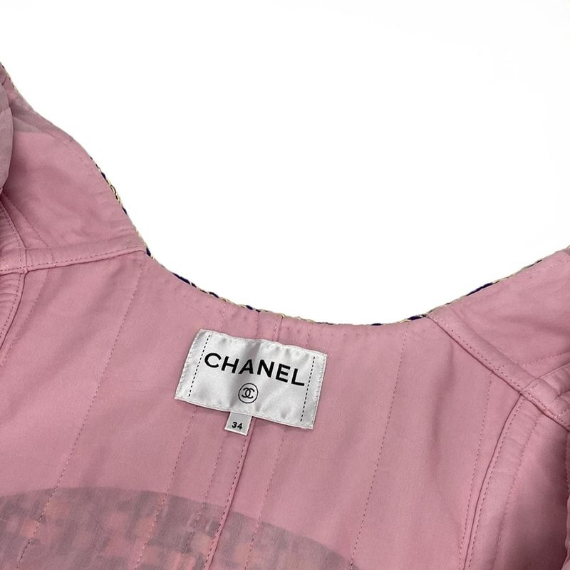 Chanel Jacket Size 34 S Women - P72404 Pink X Multi Cotton