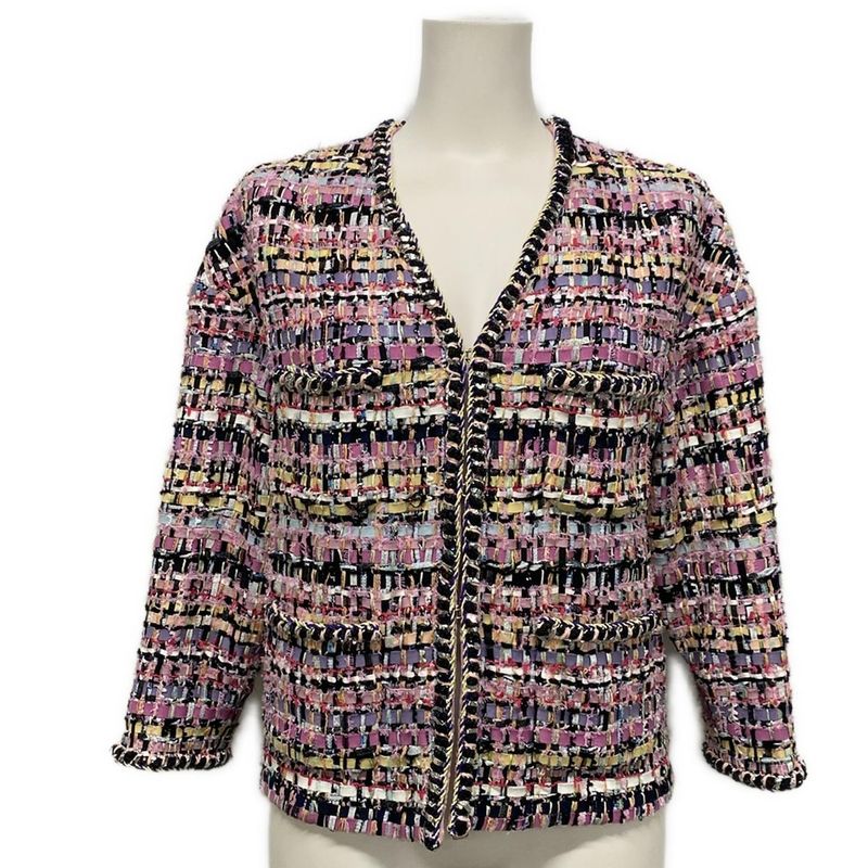 Chanel Jacket Size 34 S Women - P72404 Pink X Multi Cotton