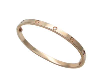 Cartier Love Bracelet Small Bangle Small Model Half Diamond Yellow Gold — view 2