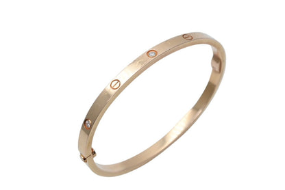 Cartier Love Bracelet Small Bangle Small Model Half Diamond Yellow Gold — view 3