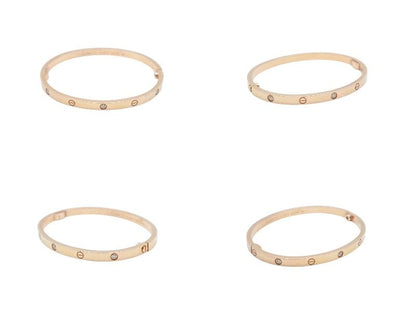 Cartier Love Bracelet Small Bangle Small Model Half Diamond Yellow Gold — view 5