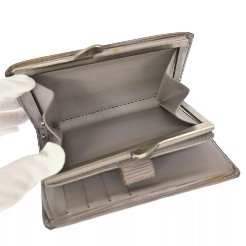 Louis Vuitton Wallet Epi Fold Wallet Yellow Gray Leather Set Of 2 07bs037
